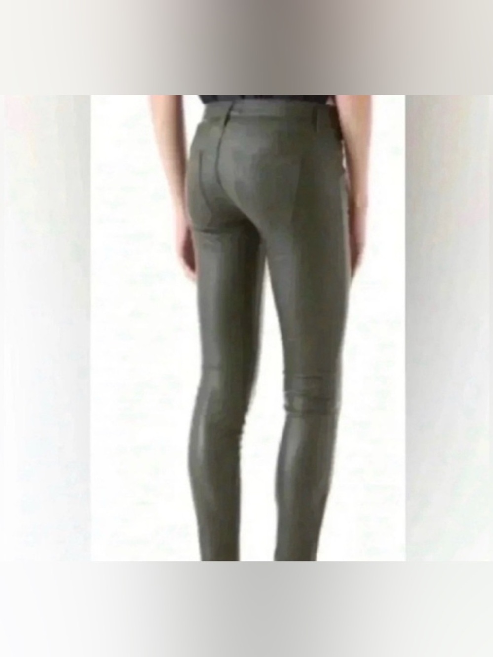 CURRENT/ELLIOTT The Ankle Skinny Coated Skinny
Pants Army Green - Picture 3 of 10